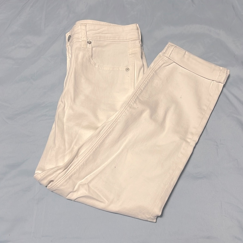 White Cuffed Jeans